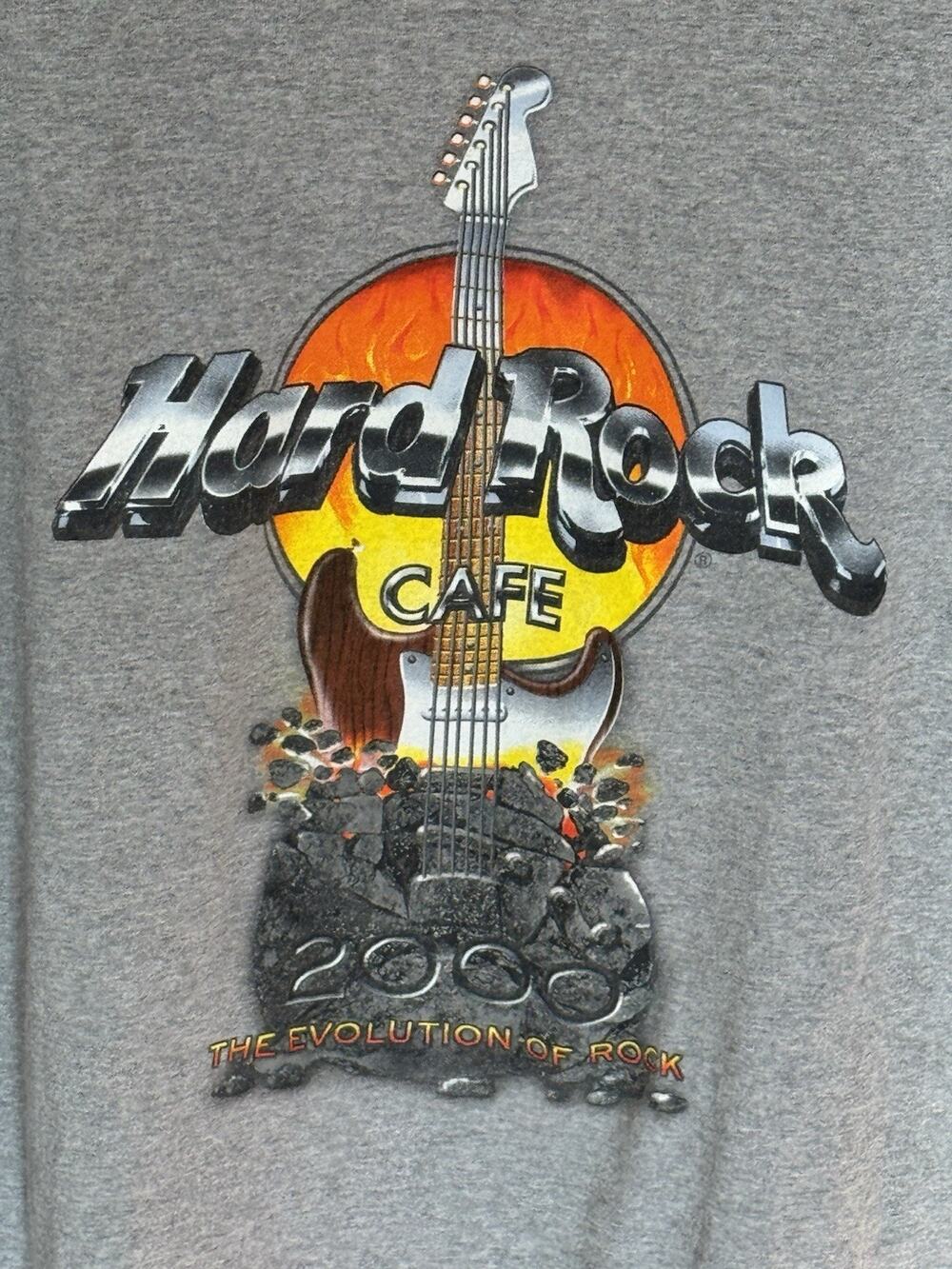 VTG Hard Rock Cafe Myrtle Beach SC 2000 The Evolution Of Rock Gray T-Shirt 2XL